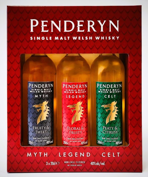 Penderyn Dragon Whisky Gift Pack 3 x 20 cl