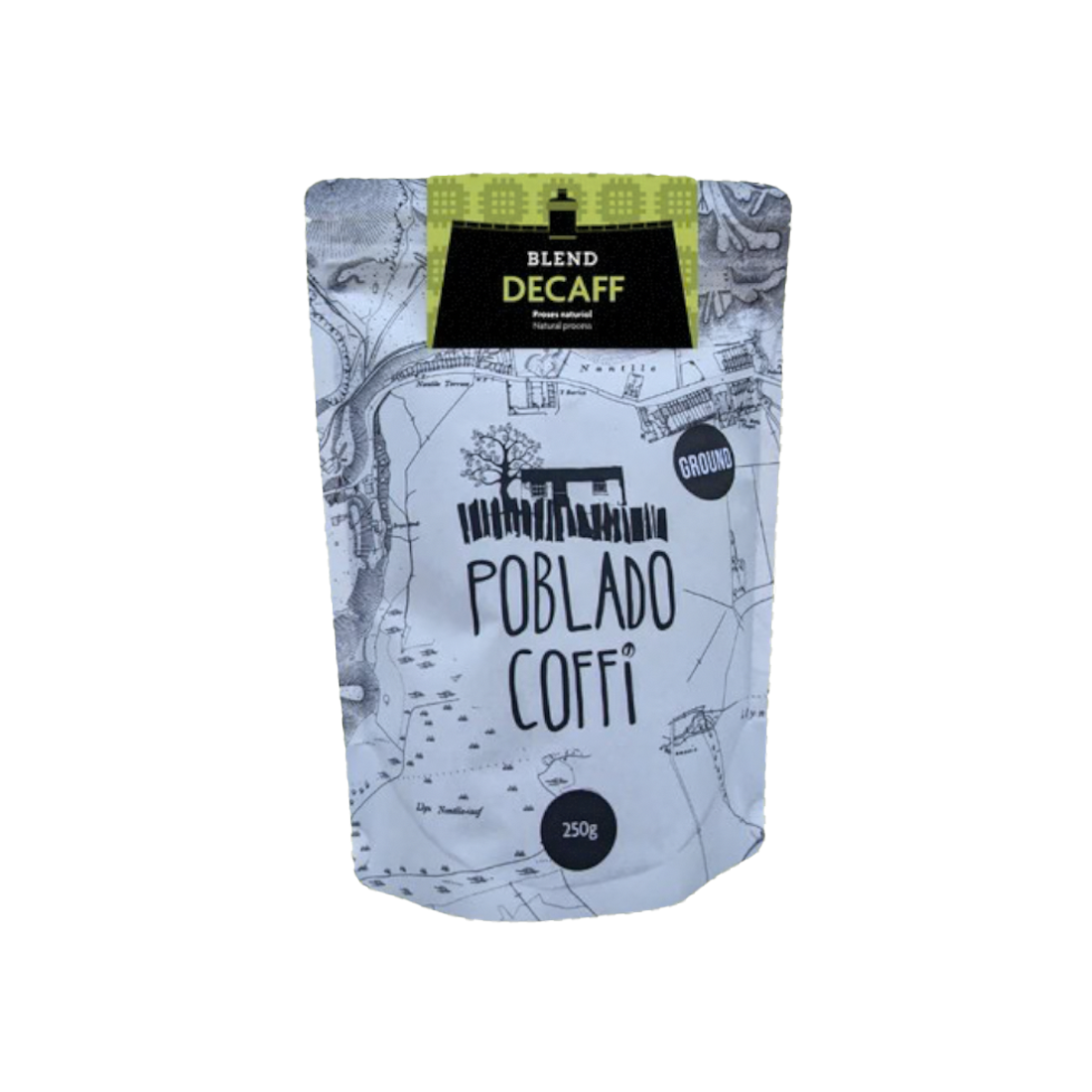 Poblado Coffi, Decaff Blend - Ground Coffee 250g