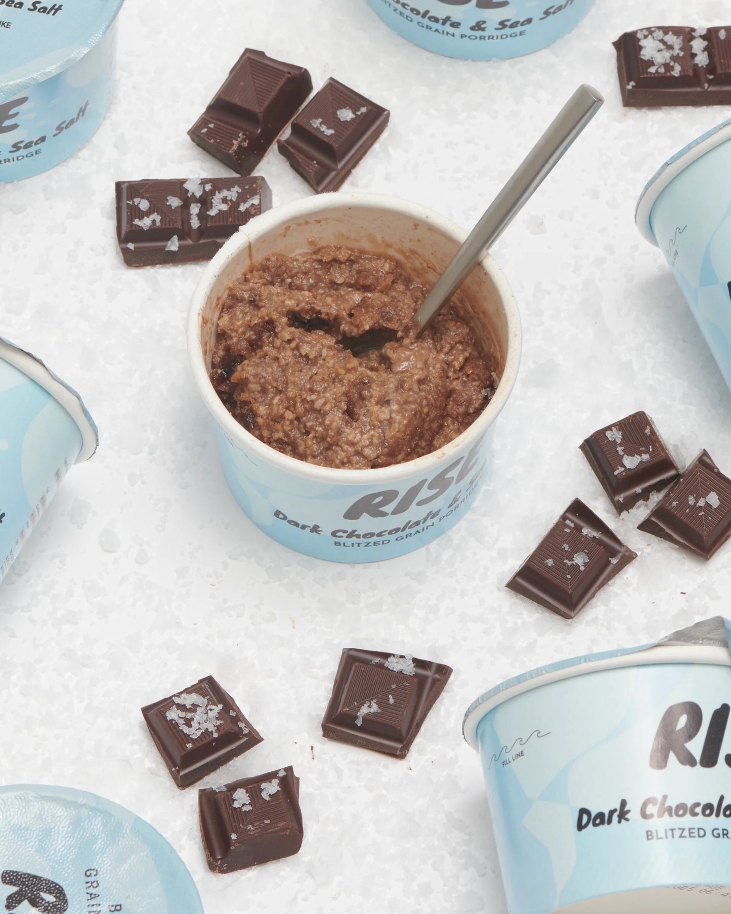 Rise, Dark Chocolate & Sea Salt - Blitzed Grain Porridge Pot (80g)