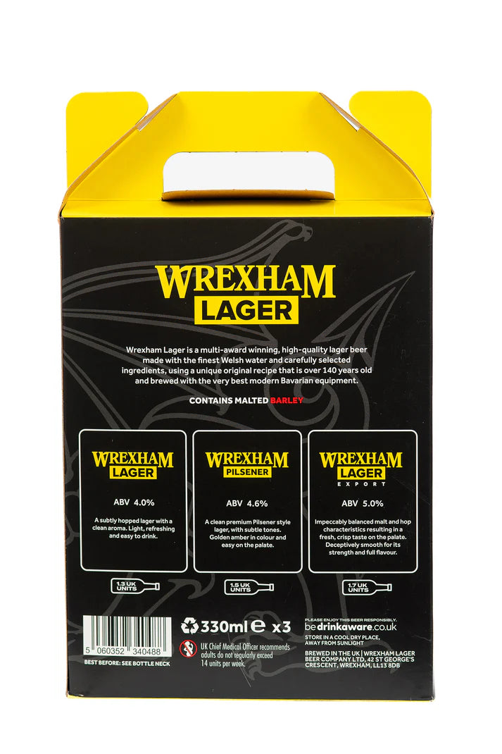3 Bottle Wrexham Lager Gift Pack
