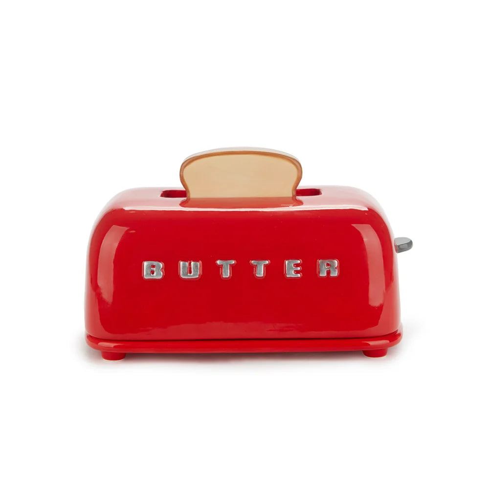 Balvi - Toasty Ceramic Butter Dish Red