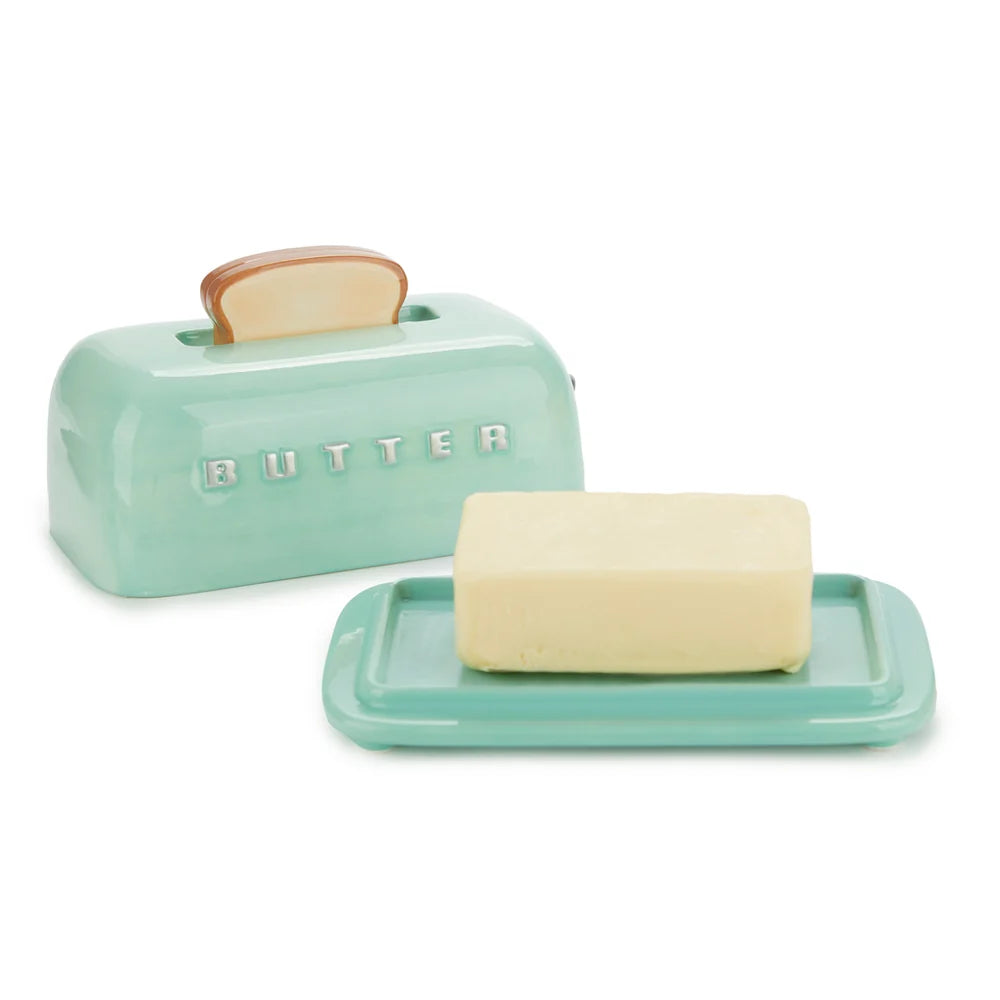Balvi - Toasty Ceramic Butter Dish Turquoise