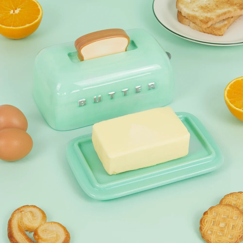 Balvi - Toasty Ceramic Butter Dish Turquoise