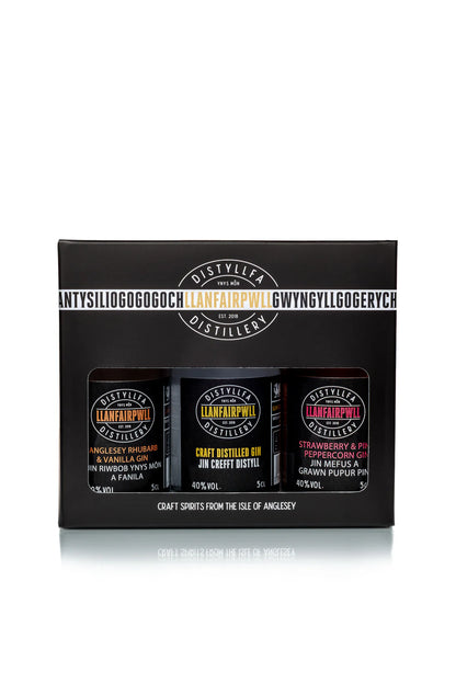 Llanfairpwll Distillery, Gin Miniatures Gift Pack (3 x 50ml)