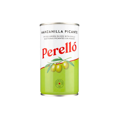 Perelló, Manzanilla Spicy Pitted Olives Tin 150g