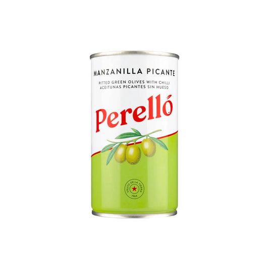 Manzanilla Spicy Pitted Olives Tin 150g