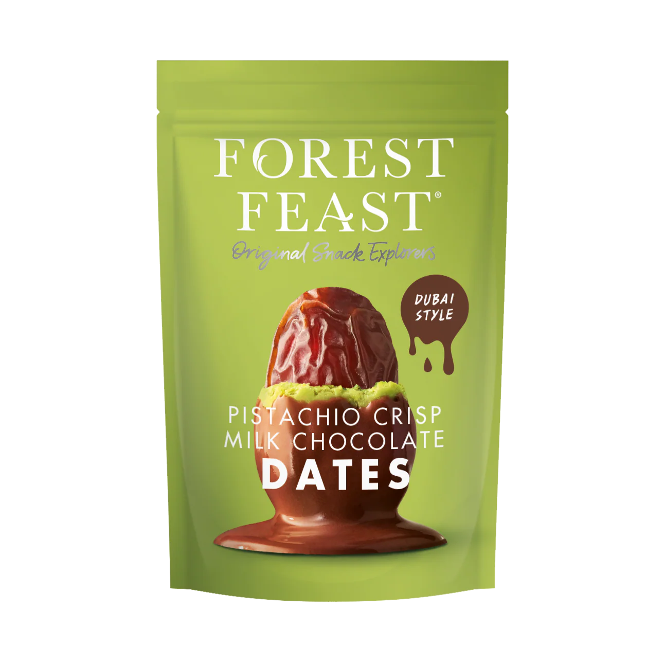 Pistachio Crisp Milk Chocolate Dates