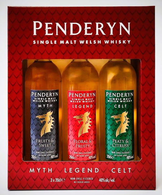 Penderyn Dragon Whisky Gift Pack 3 x 20 cl