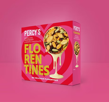 Percy’s Bakery - White Choc, Raspberry And Pistachio Florentines