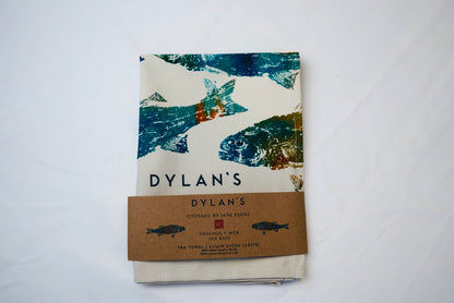 Dylan’s Draenog Y Môr/Sea Bass Tea Towel